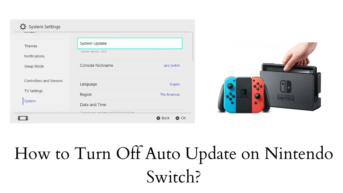 Turn Off Auto Update on Nintendo Switch